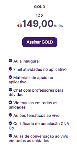 CNA Go - Planos - Gold