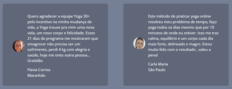 Programa Yoga 30+ (21 Dias para Emagrecer) - Depoimentos